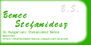 bence stefanidesz business card